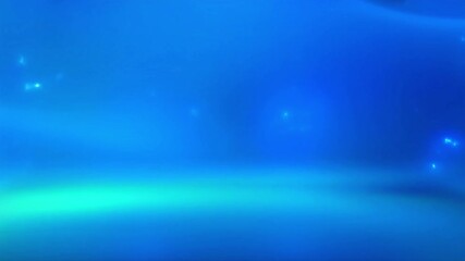 Poster - Abstract Underwater Light Show in Deep Blue
