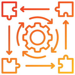 Poster - Alignment Line Gradient Icon