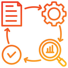 Poster - Pdca Line Gradient Icon