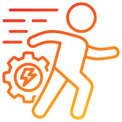 Poster - Action Line Gradient Icon