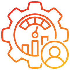 Poster - Performance Management Line Gradient Icon