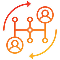 Poster - Change Management Line Gradient Icon