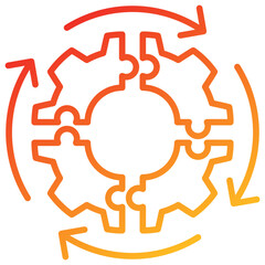Poster - Integration Line Gradient Icon