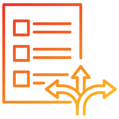 Poster - Direction Line Gradient Icon