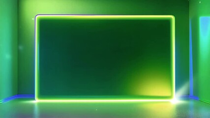 Poster - Vibrant Green Display with Neon Border