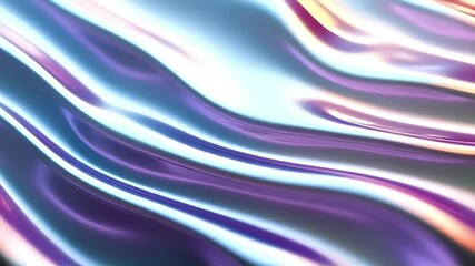 Poster - Abstract iridescent fabric folds in vibrant hues