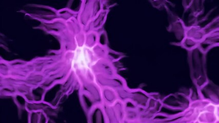 Poster - Abstract Purple Flowing Patterns in Motion