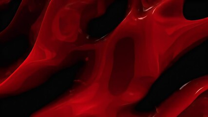 Aufkleber - Dynamic Red Fabric Flowing in Motion