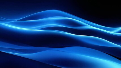 Poster - Abstract Blue Wave Motion Video