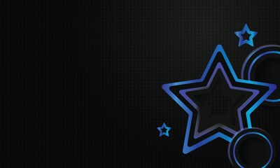 Aufkleber - Abstract dark wallpaper background with stars gradient blue shape element design