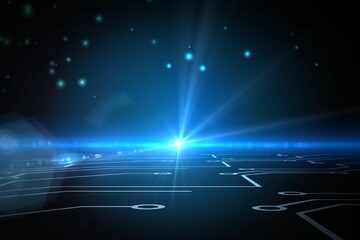 Poster - Circuit board on futuristic background