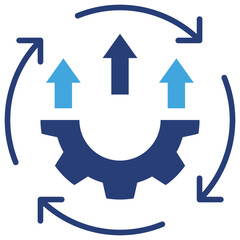 Poster - Continuous Improvement Two Color Icon