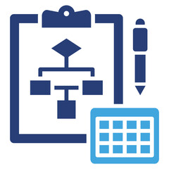 Poster - Plan Two Color Icon