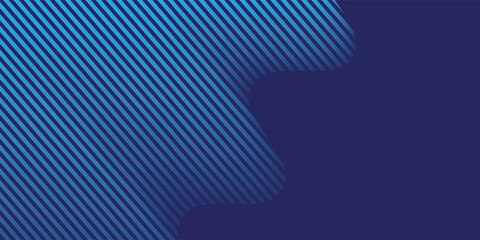 Poster - modern blue dynamic diagonal parallel slanted lines with wave geometric pattern. eps 10