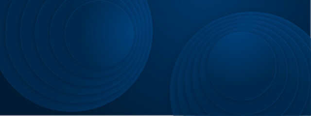Wall Mural - dark blue concentric circle design for abstract backgrounds, technology concepts, or geometric patte