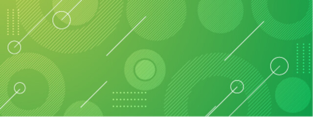Poster - Abstract green geometric design with circles and lines. Suitable for technology, science, and modern themed projects. Great for digital backgrounds or promotional materials.