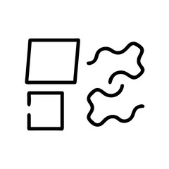 Poster - Black silhouette vector design depicting an ai image generation prompt suggesting conceptual modern graphics