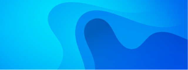 Poster - Abstract blue wavy shapes are suitable for backgrounds, web designs, and print materials with a clean and modern aesthetic.