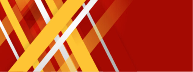 Poster - Abstract geometric shapes in red, yellow, white, and orange. Perfect for vibrant backgrounds, modern designs, and contemporary artistic projects.