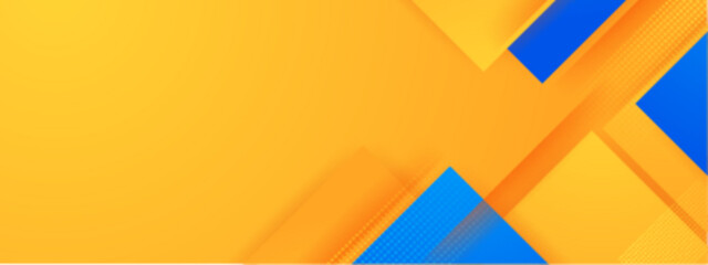 Poster - Abstract yellow and blue geometric shapes suitable for modern design projects, backgrounds, posters, prints, and digital art creations.