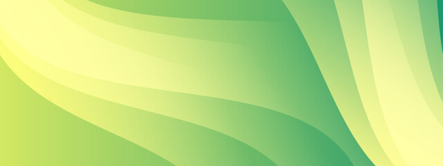 Poster - Abstract green and yellow curved lines providing a vibrant and modern design element suitable for backgrounds, banners, and digital artwork creation.
