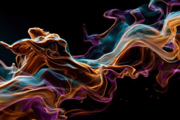 Aufkleber - A colorful, swirling mass of smoke and fire