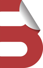 Poster - Abstract initial logotype B template design