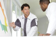 © auremar - renovation painter talking while doing the project