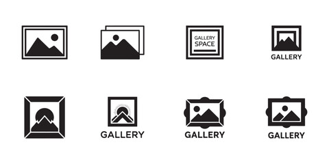 Poster - Collection of gallery and picture frame icons vector