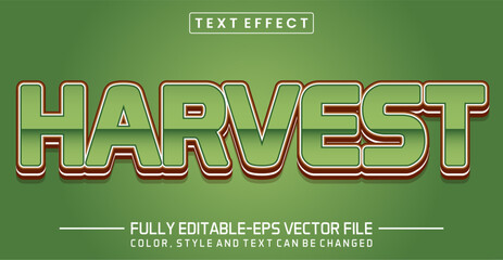 Poster - Harvest font Text effect editable
