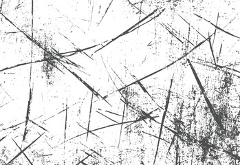 Poster - Grunge scratched texture vector background. Distressed black ink lines and gritty overlay. Rough surface grunge effect illustration on white.
