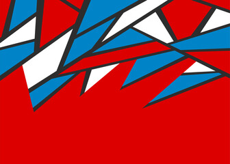 Aufkleber - Abstract background with colorful geometric lines pattern and with some copy space area