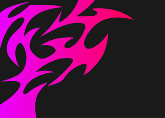 Poster - Abstract background with seamless wavy tribal pattern and with some copy space area