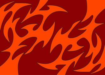 Poster - Abstract background with seamless wavy tribal pattern