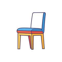 Fototapete - Vector Icon of A Chair With with Modern Design, Flat Style