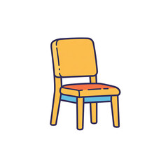Fototapete - Vector Icon of A Chair With with Modern Design, Flat Style