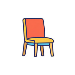 Fototapete - Vector Icon of A Chair With with Modern Design, Flat Style
