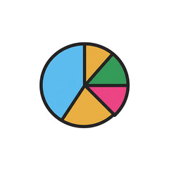 Fototapete - Vector Icon of A Circular With with Modern Design, Flat Style