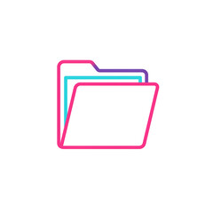 Fototapete - Vector Icon of A Folder Icon with Modern Design, Flat Style