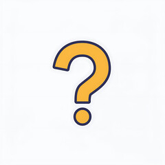 Fototapete - Vector Icon of A Question Mark with Modern Design, Flat Style