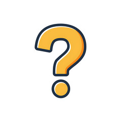 Fototapete - Vector Icon of A Question Marke with Modern Design, Flat Style