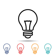 Fototapete - Vector Icon of Light Bulb Icon with Modern Design, Flat Style