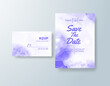 © REZI - Wedding invitation with abstract watercolor background
