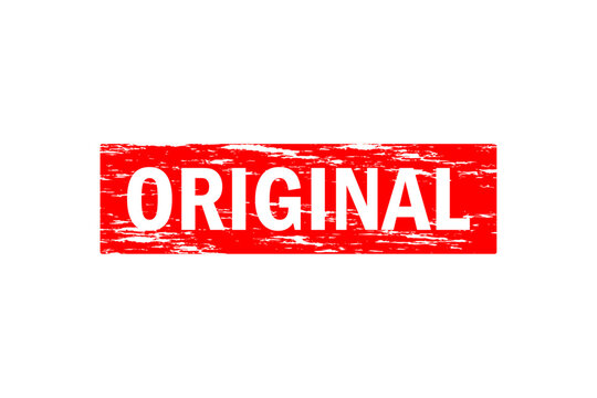 ORIGINAL - Red Rubber Stamp with text ORIGINAL
