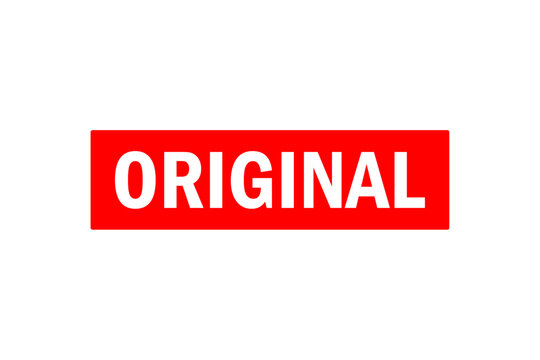 ORIGINAL - Red Rubber Stamp with text ORIGINAL
