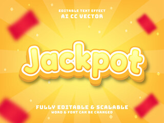 Poster - 3d editable jackpot text effect typography style template