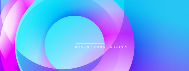 Poster - Abstract vibrant design. Overlapping circles create dynamic, colorful gradient effect. Modern background suitable for various projects.