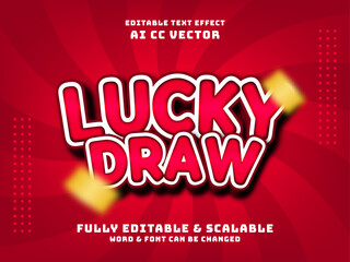 Poster - lucky draw editable text. text effect