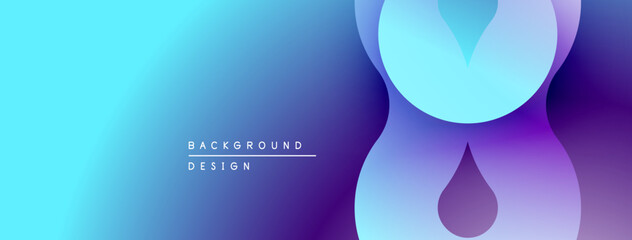 Poster - Abstract gradient background. Blue, purple hues blend smoothly. Minimalist design, modern aesthetic, suitable for digital projects.