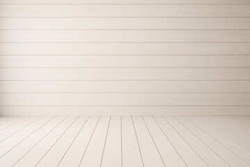 Poster - Minimalist light wooden interior room with clean planks and empty space for design or branding concept template background wall and floor.